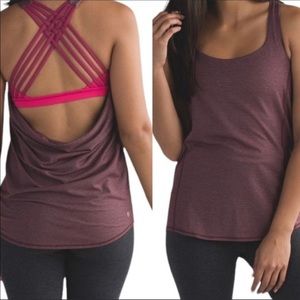 NWOT Lululemon Slay the Studio 2-in-1 Purple Tank and Strappy Bra